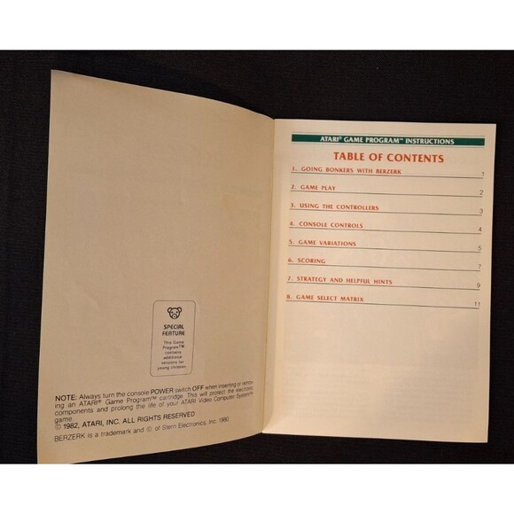 Lot of 2: Battlezone & Berzerk Atari 2600 Manuals Only - Picture 3 of 10